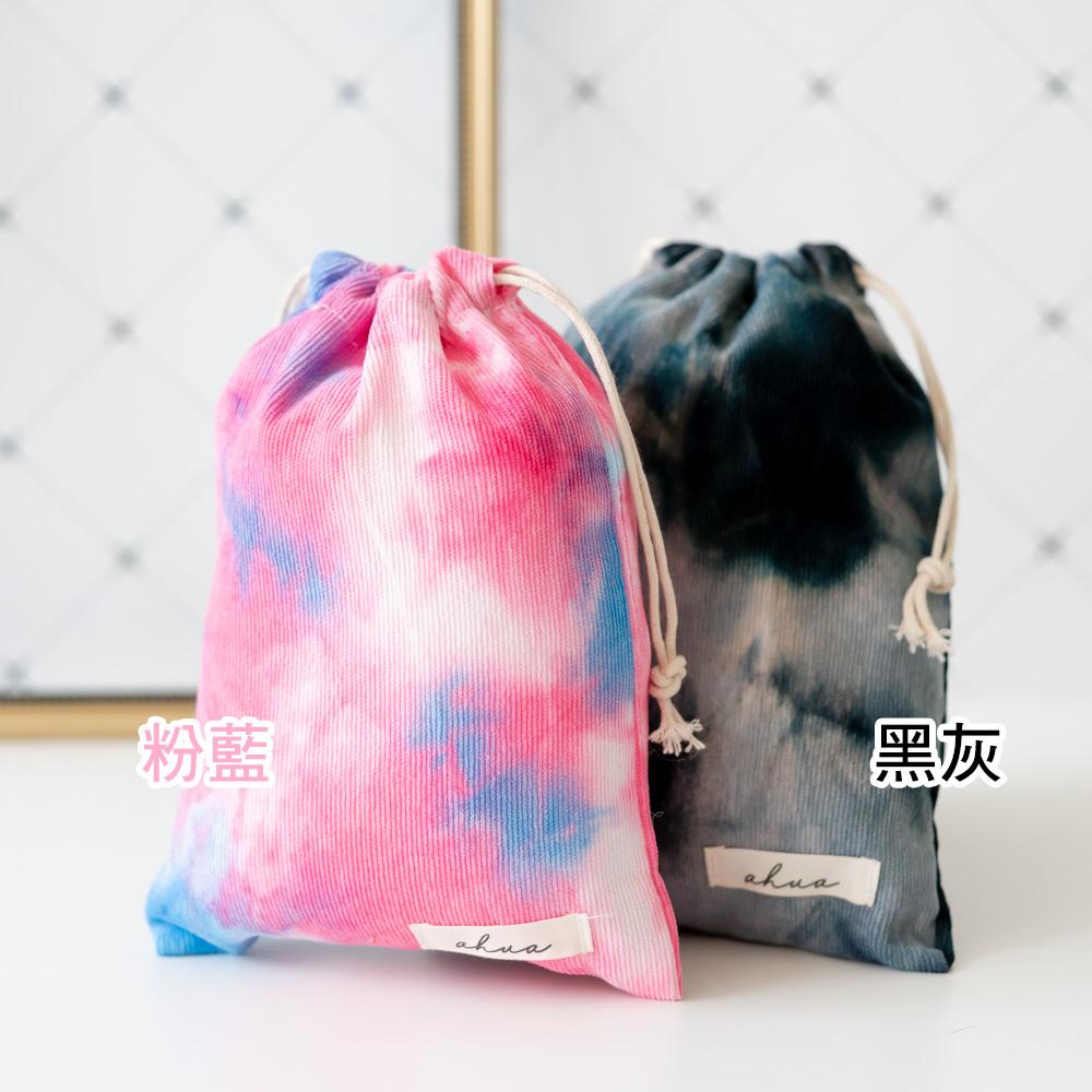 AHUA阿華有事嗎 韓系包包  渲染燈芯絨束口袋(大)B0062  韓妞必備小物 百搭配件 包包 袋子 手袋-細節圖2