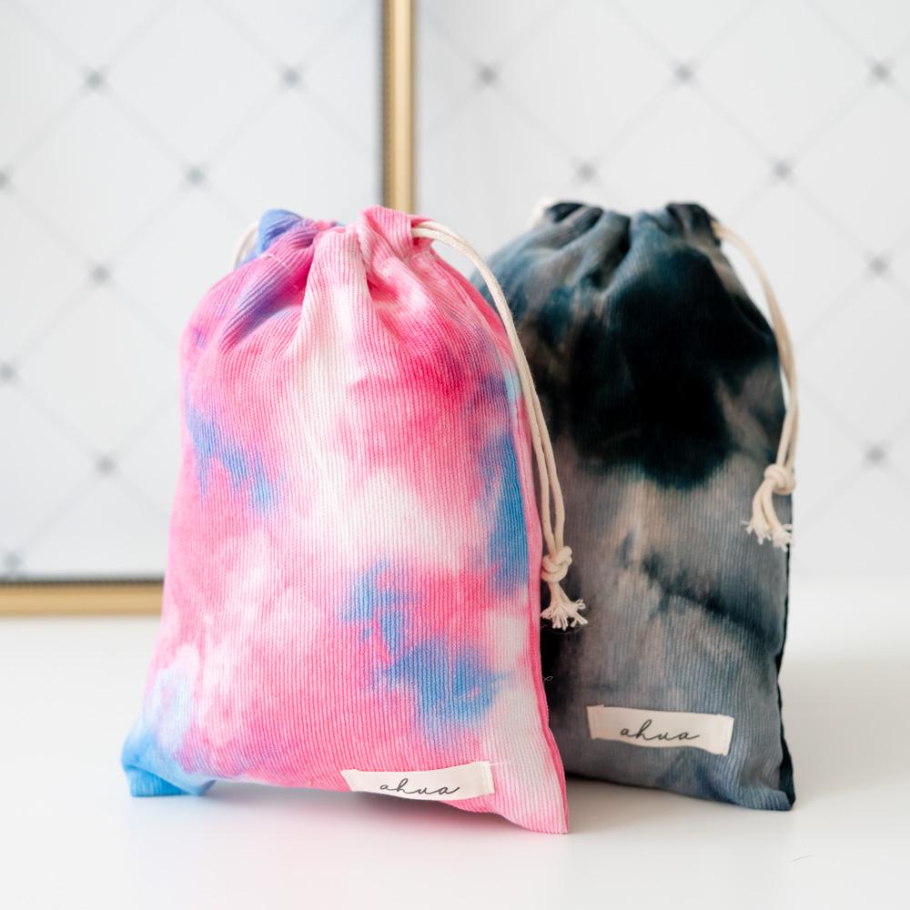 AHUA阿華有事嗎 韓系包包  渲染燈芯絨束口袋(大)B0062  韓妞必備小物 百搭配件 包包 袋子 手袋-細節圖4