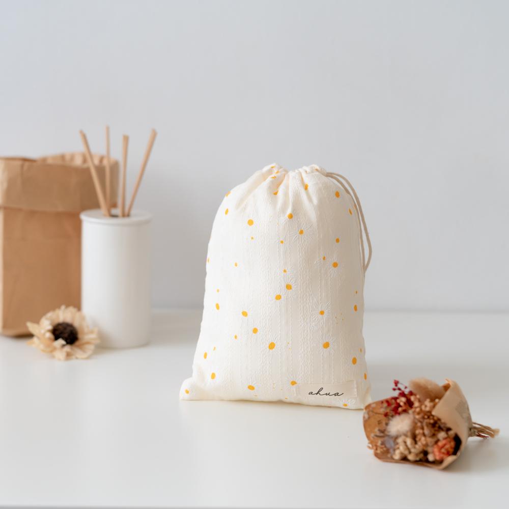 AHUA阿華有事嗎 韓系包包  滿版小雛菊束口袋(大)B0055  韓妞必備小物 百搭配件 包包 袋子 手袋 日系小花-細節圖3