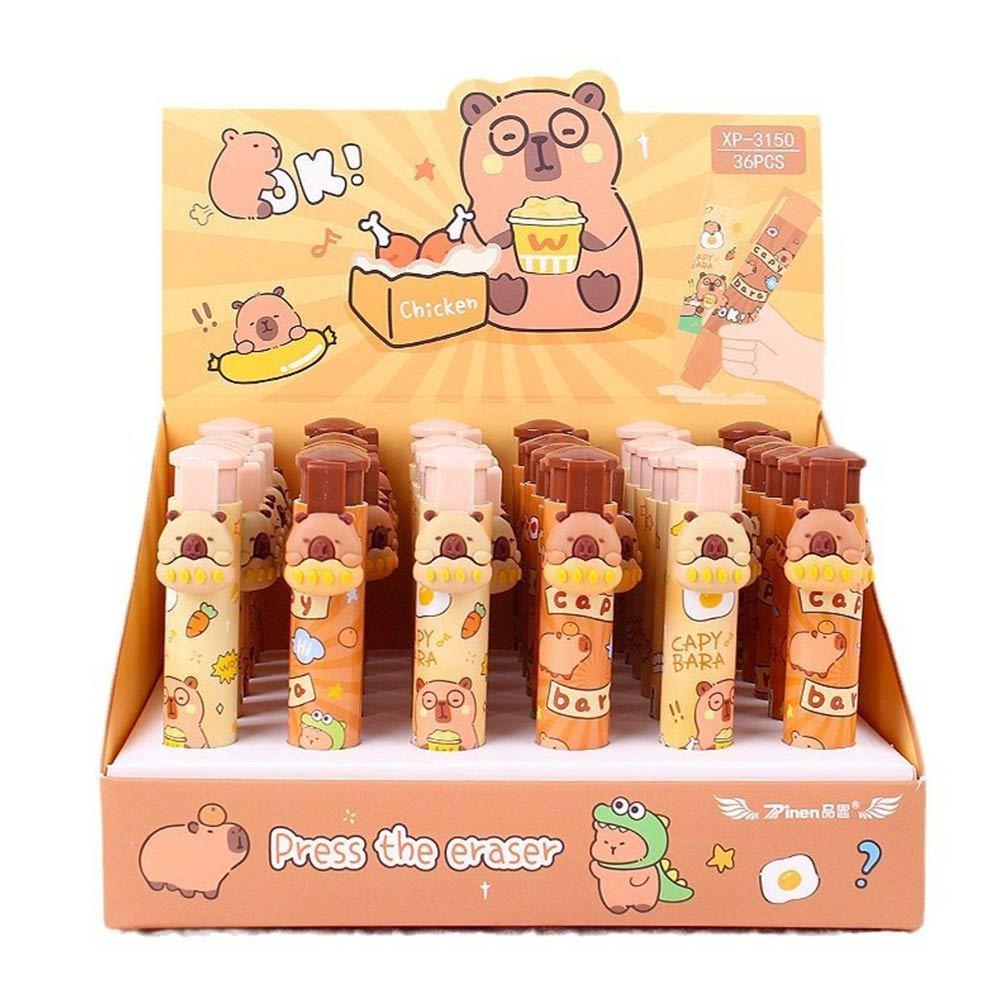 AHUA 阿華有事嗎 立體筆夾水豚按動式橡皮擦 O0050 可愛 文具 開學用品 辦公用品-細節圖8