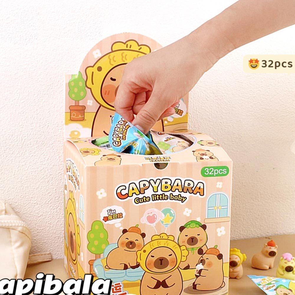 AHUA 阿華有事嗎 立體水豚造型橡皮擦驚喜包 O0049 可愛 文具 開學用品 辦公用品-細節圖3