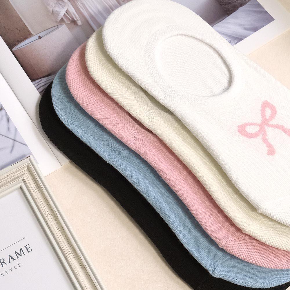 AHUA阿華有事嗎 素色緞帶蝴蝶結隱形襪 K2299 正韓襪子 百搭純棉襪 韓妞必備 少女襪-細節圖8