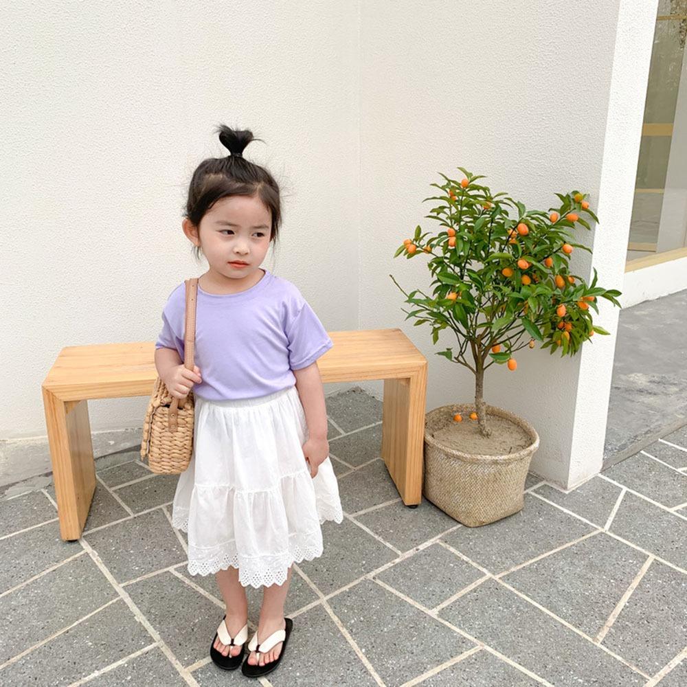 AHUA阿華有事嗎 童糖果色莫代爾彈性短袖上衣童裝 TT0107 可愛 童裝 (預購)-細節圖6