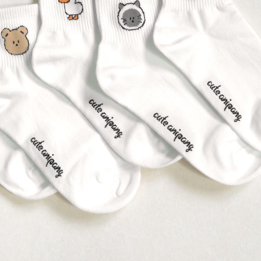 AHUA阿華有事嗎 襪口可愛小動物短襪 K2302 正韓襪子 百搭純棉襪 韓妞必備 少女襪-細節圖5