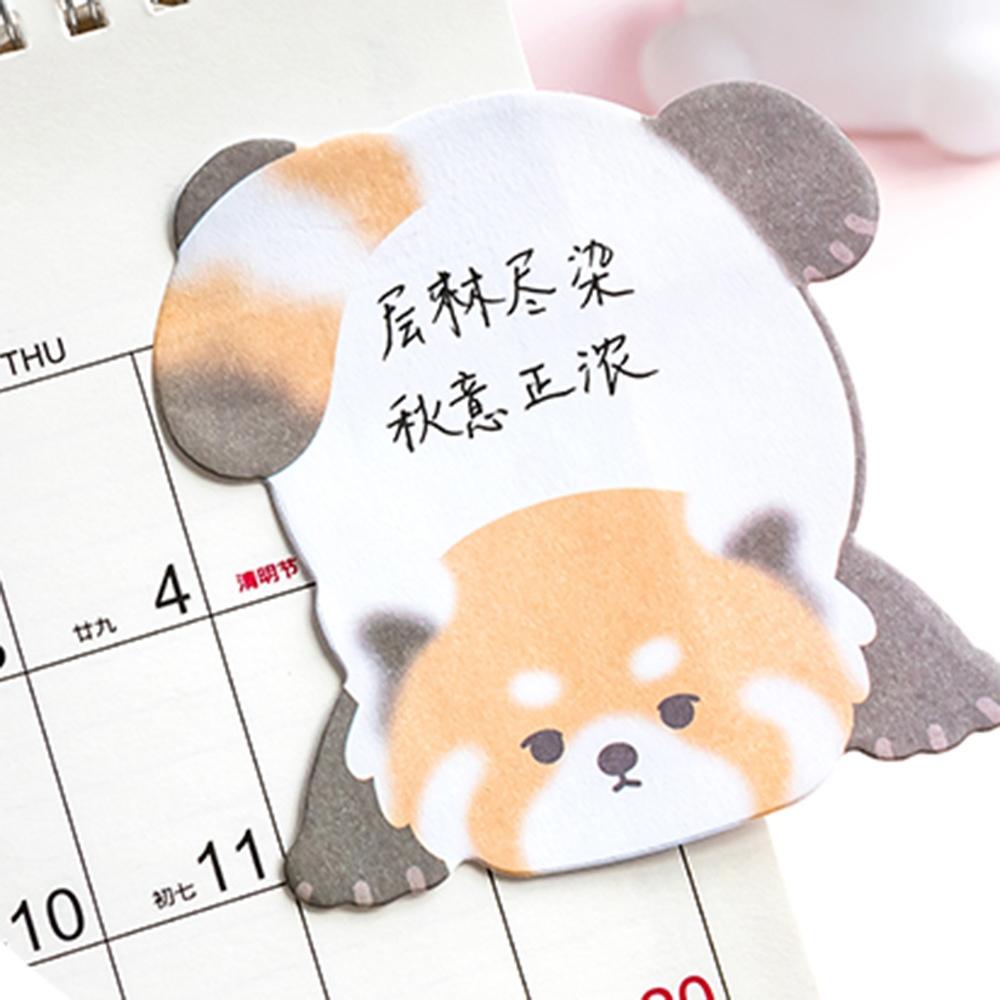 AHUA阿華有事嗎可愛跌倒動物N次備忘便利貼(30張入) O0012 日系 可愛 文具 造型-細節圖4