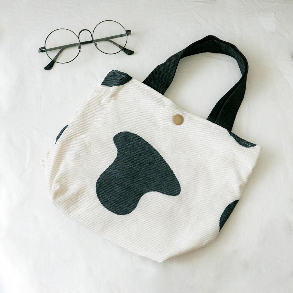 AHUA阿華有事嗎 韓系包包 動物斑紋燈芯絨手提包 B0048 韓妞必備小物 百搭配件 包包 袋子 手袋 媽媽包 學生-細節圖2