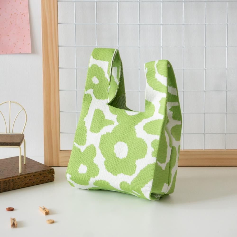 AHUA阿華有事嗎 韓系包包 滿版不規則花朵針織手提包 B0089 針織手提包  韓妞必備包 百搭配件 包包 袋子 手袋-細節圖2