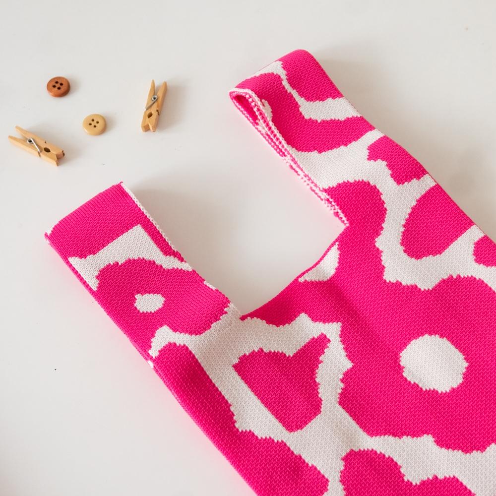 AHUA阿華有事嗎 韓系包包 滿版不規則花朵針織手提包 B0089 針織手提包  韓妞必備包 百搭配件 包包 袋子 手袋-細節圖4