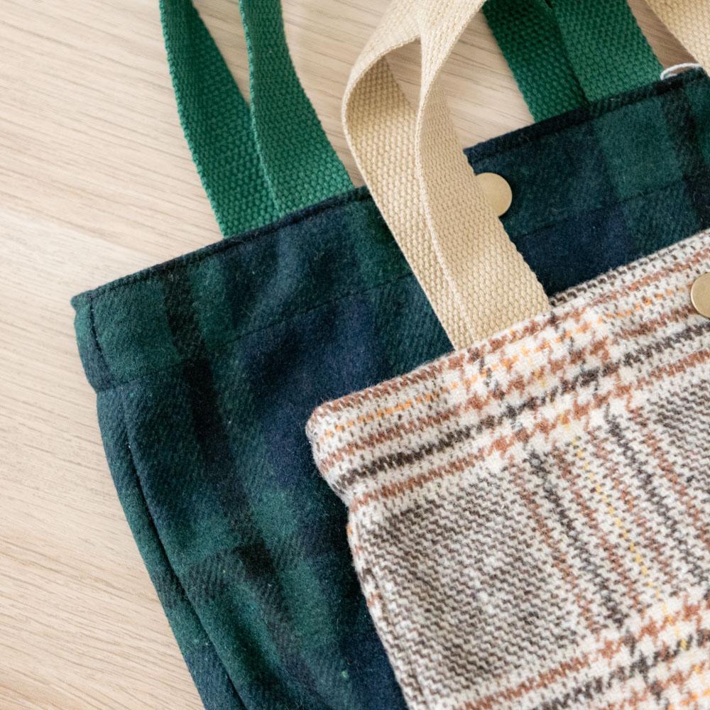 AHUA阿華有事嗎 韓系包包 毛呢格子休閒手提包 B0049 韓妞必備小物 百搭配件 包包 袋子 手袋-細節圖6