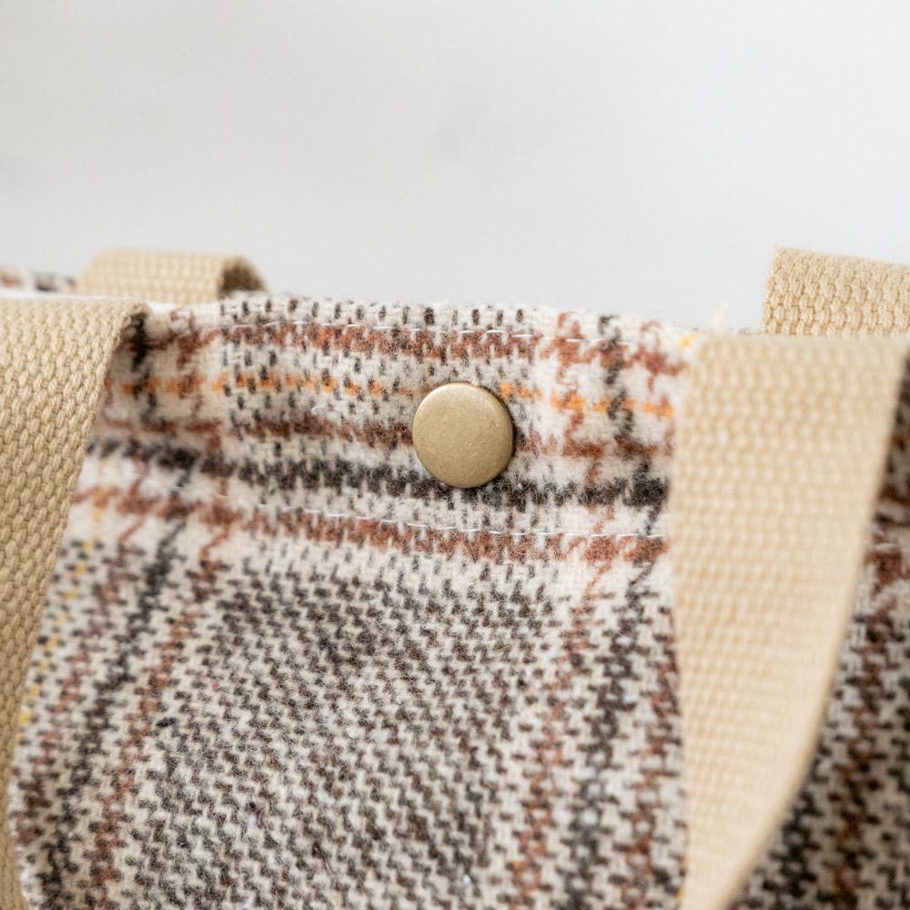 AHUA阿華有事嗎 韓系包包 毛呢格子休閒手提包 B0049 韓妞必備小物 百搭配件 包包 袋子 手袋-細節圖7