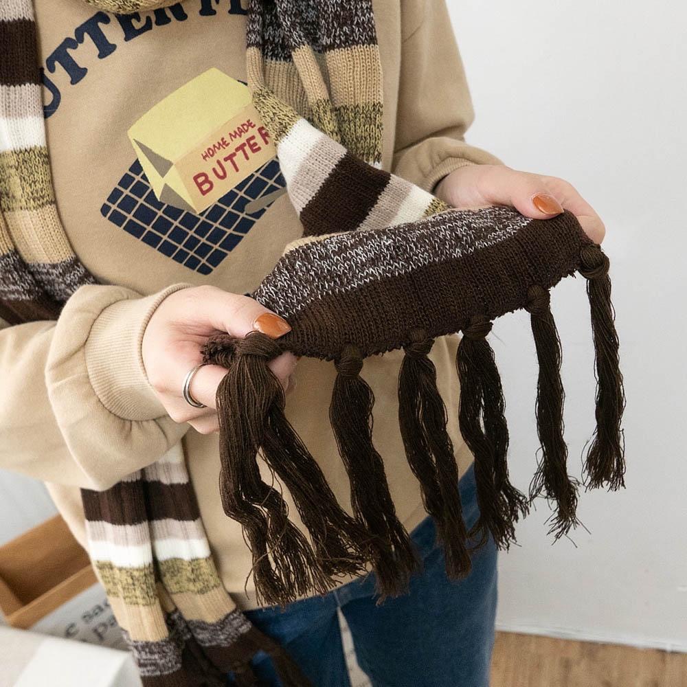 AHUA阿華有事嗎 百搭純色針織短圍巾 E0098 圍巾推薦 冬天保暖必備 百搭基本款-細節圖4