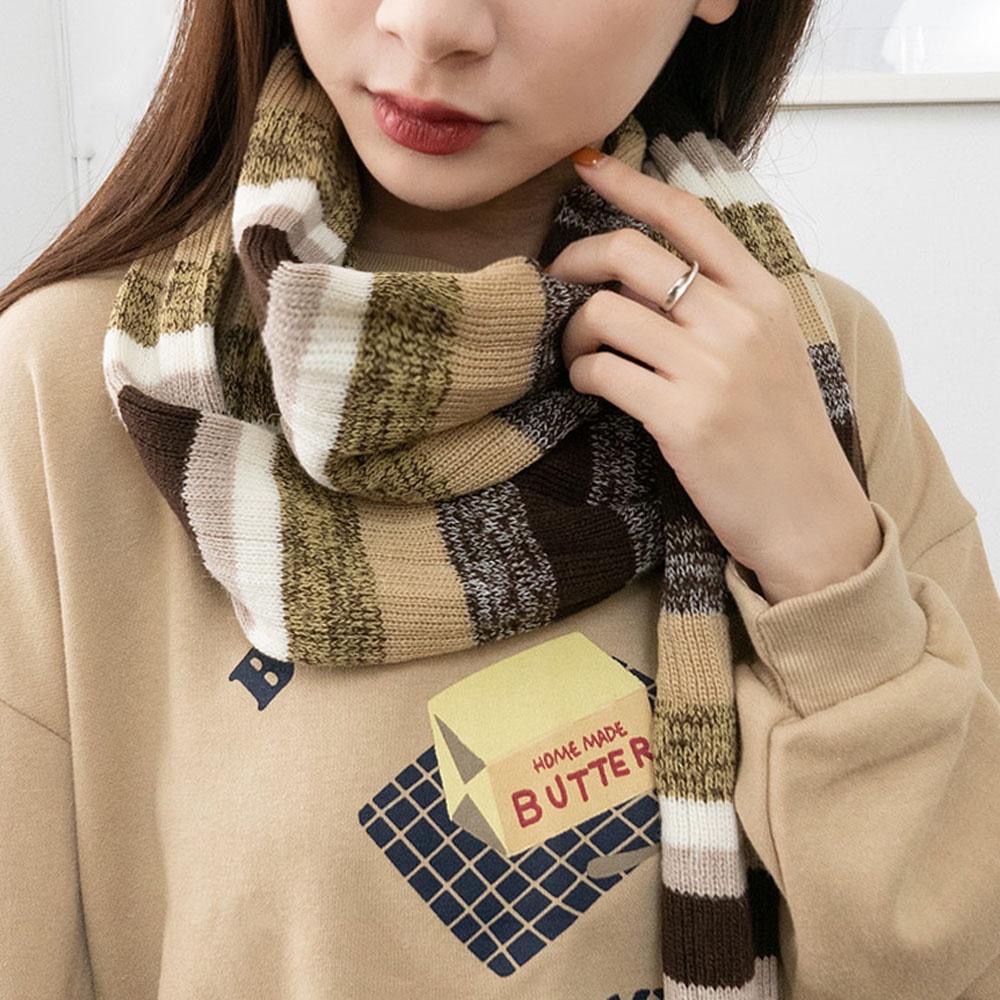 AHUA阿華有事嗎 百搭純色針織短圍巾 E0098 圍巾推薦 冬天保暖必備 百搭基本款-細節圖6