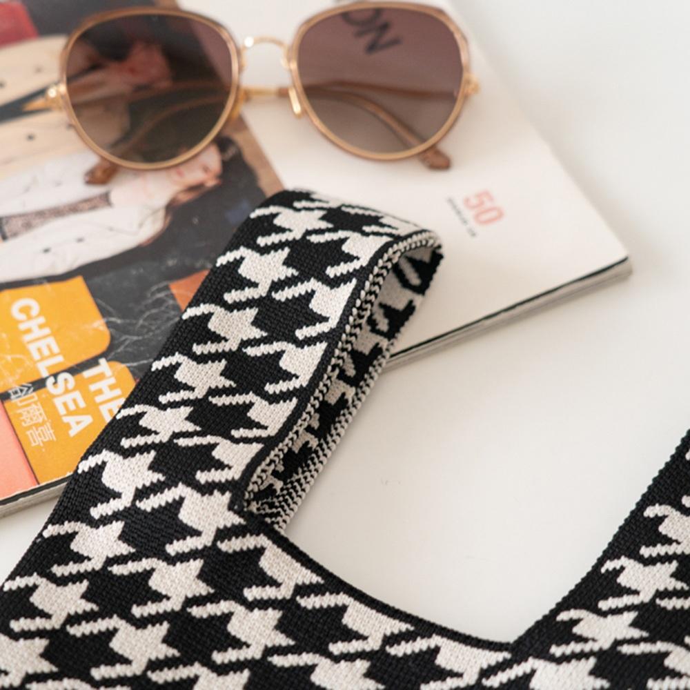 AHUA阿華有事嗎 韓系包包  滿版千鳥格針織手提包 B0078 韓妞必備包 百搭配件 包包 袋子 手袋 肩包 日系-細節圖9