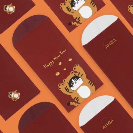 AHUA阿華有事嗎 阿華獨家訂製 2022虎虎生風貓咪紅包袋3入1包 D0009 新年過年春節 燙金紅包袋-細節圖4