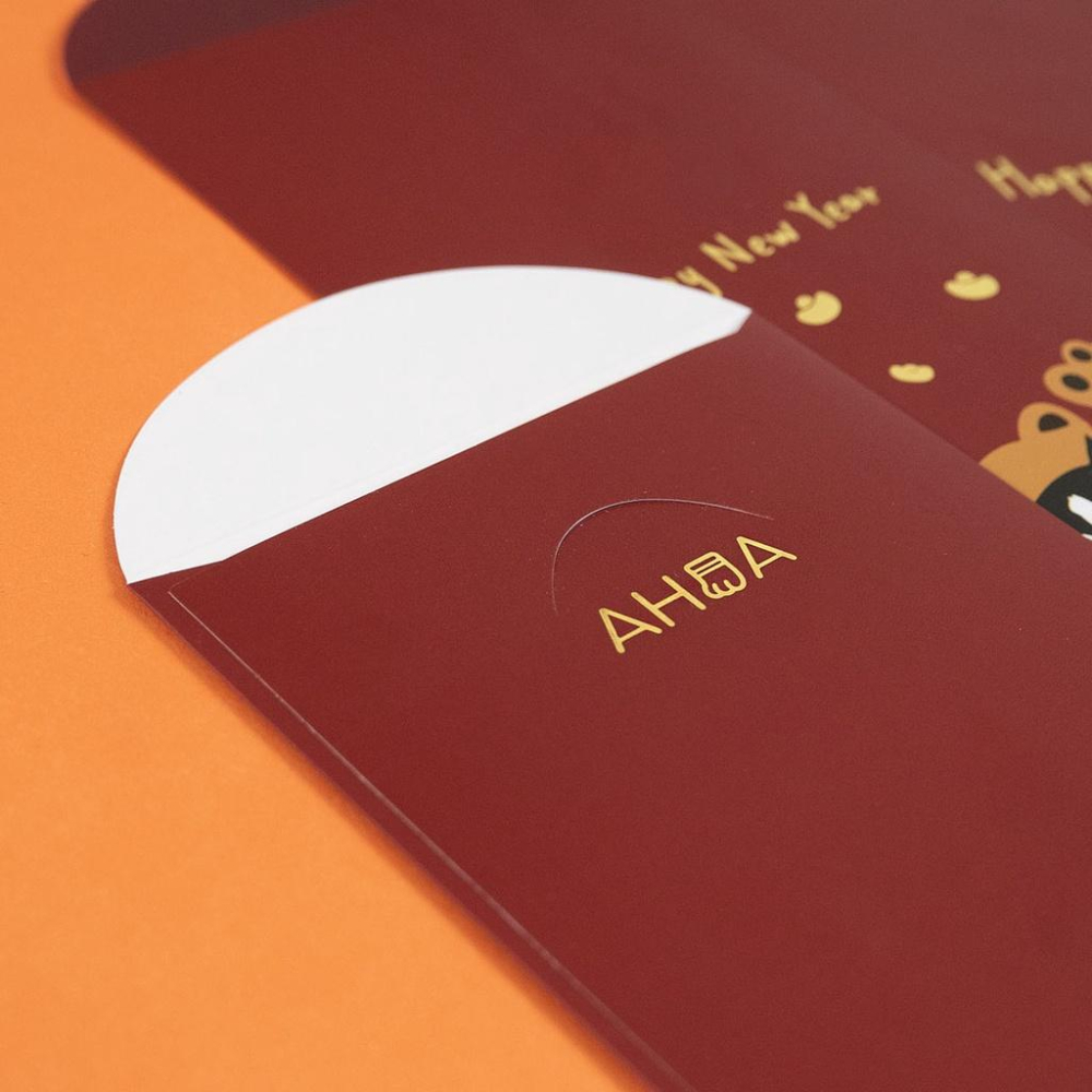 AHUA阿華有事嗎 阿華獨家訂製 2022虎虎生風貓咪紅包袋3入1包 D0009 新年過年春節 燙金紅包袋-細節圖6