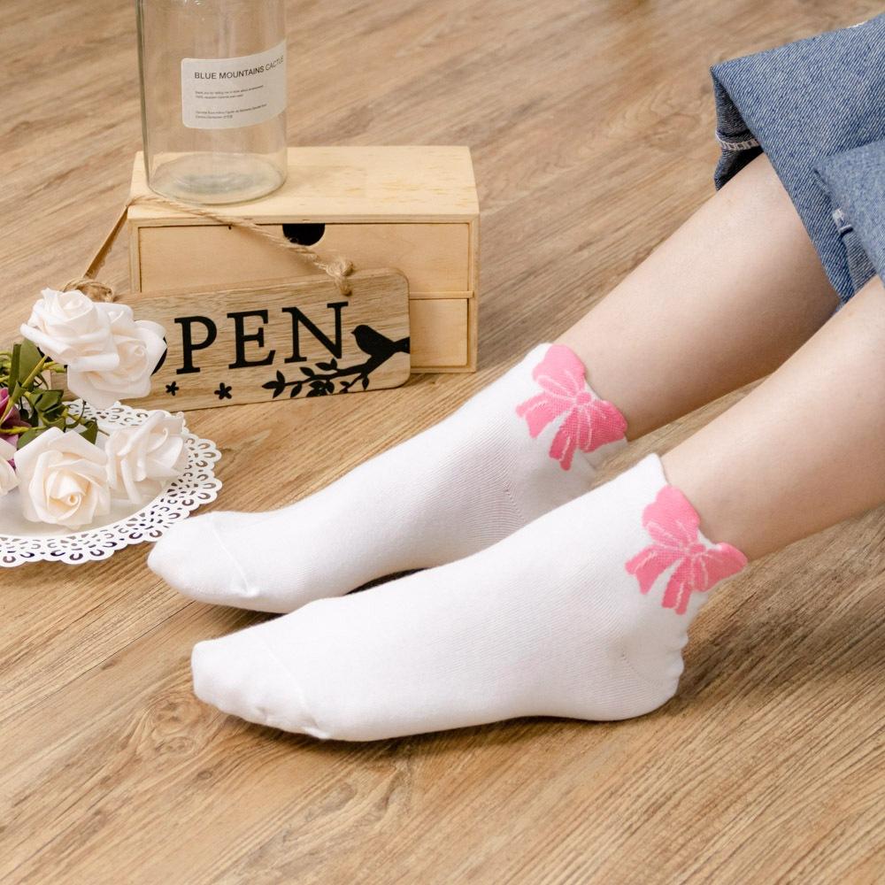 AHUA阿華有事嗎 韓國襪子立體耳朵少女蝴蝶結純色短襪  K1963 韓妞必備 百搭純棉襪  韓系 日系 可愛-細節圖3