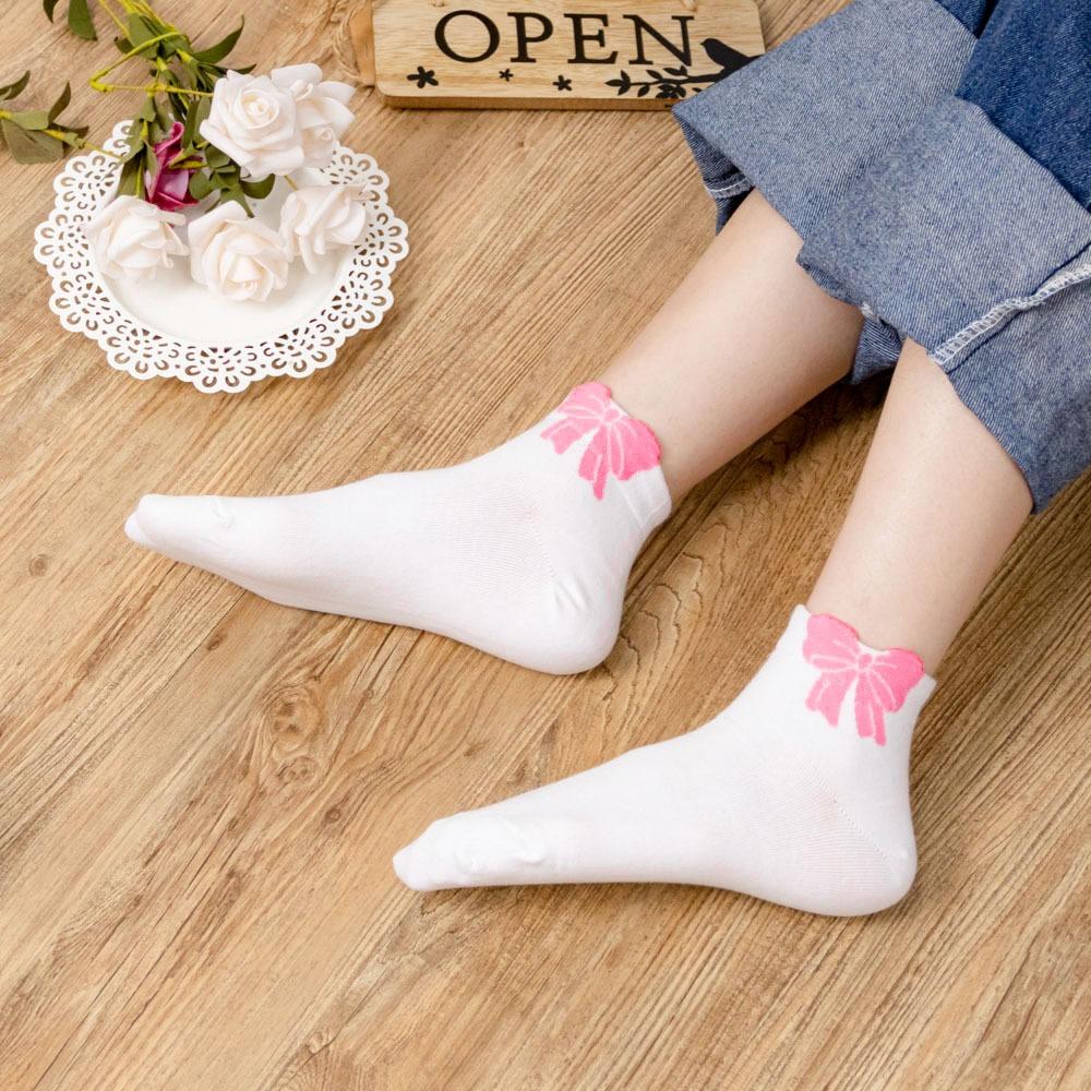 AHUA阿華有事嗎 韓國襪子立體耳朵少女蝴蝶結純色短襪  K1963 韓妞必備 百搭純棉襪  韓系 日系 可愛-細節圖4