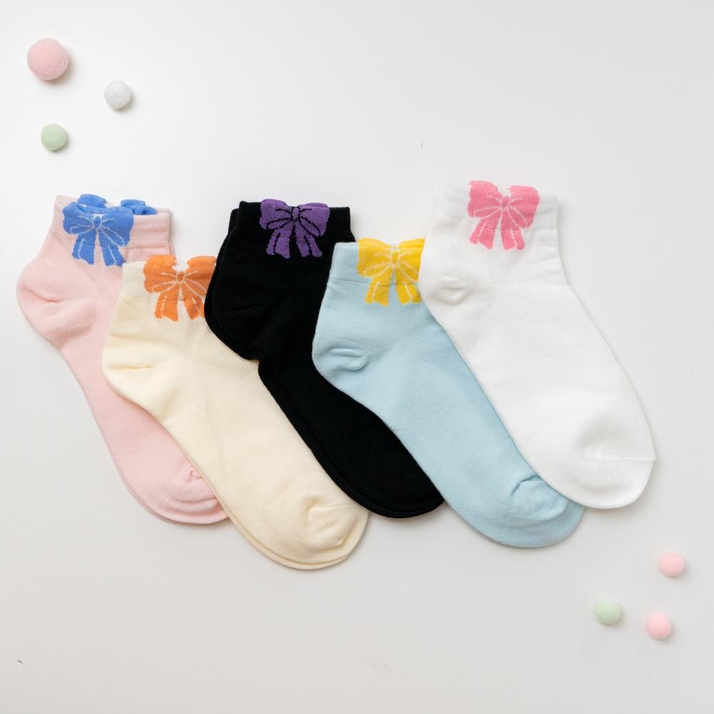 AHUA阿華有事嗎 韓國襪子立體耳朵少女蝴蝶結純色短襪  K1963 韓妞必備 百搭純棉襪  韓系 日系 可愛-細節圖5