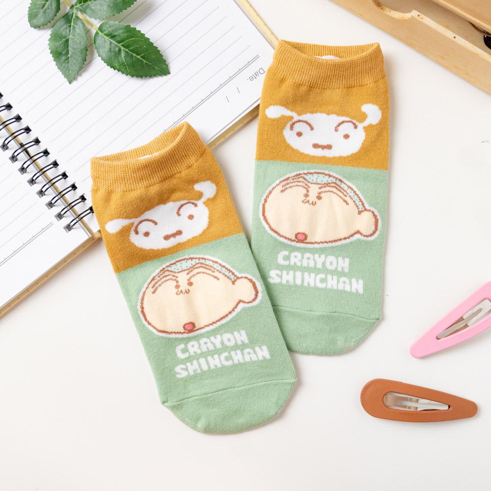 AHUA阿華有事嗎 韓國襪子 蠟筆小新拼接小白短襪 K1793 正韓 卡通百搭純棉襪 韓系日系 少女襪-細節圖8