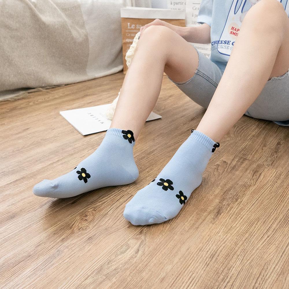 AHUA阿華有事嗎 韓國襪子 立體小花日系中短襪 K1727 襪子推薦 流行襪首選 長襪 可愛 日雜 短襪 鹽系 中筒襪-細節圖3