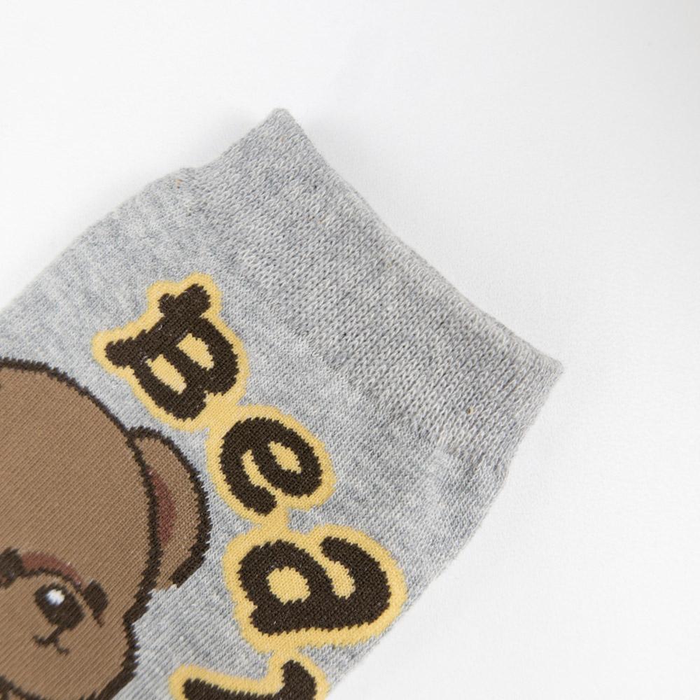 AHUA阿華有事嗎 韓國襪子 泰迪熊拼色短襪 K1719 襪子推薦 流行襪首選 長襪 可愛 日系 短襪 小熊 動物 軟萌-細節圖7