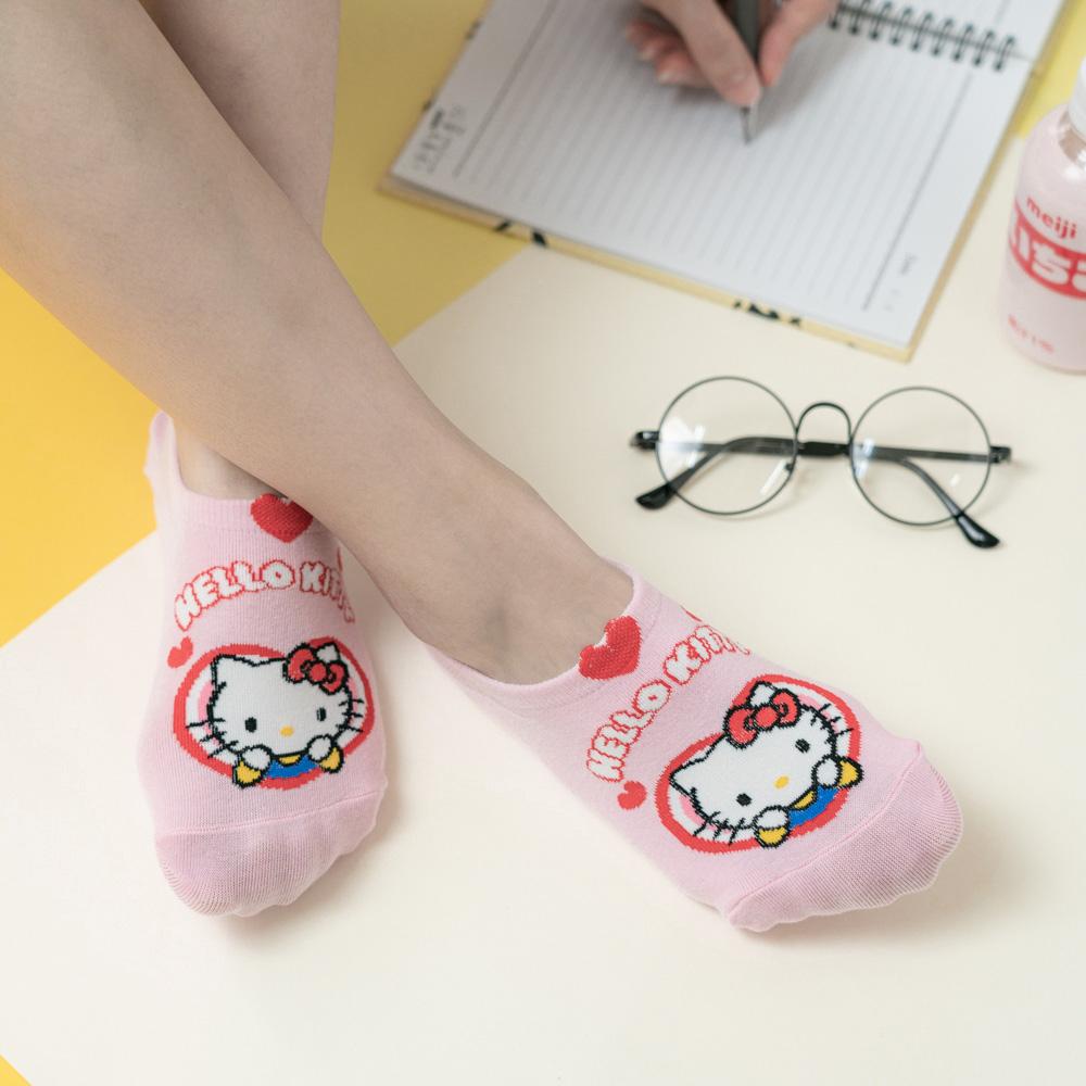 AHUA阿華有事嗎 韓國襪子 三麗鷗立體耳朵英文愛心底隱形襪 K1740 正韓少女襪 韓妞必備長襪 百搭純棉襪 卡通襪-細節圖5