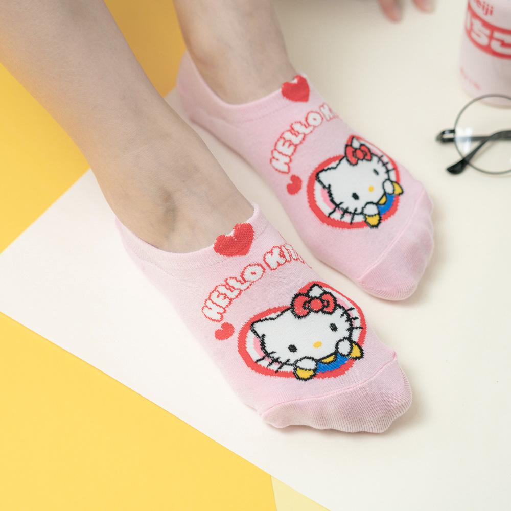 AHUA阿華有事嗎 韓國襪子 三麗鷗立體耳朵英文愛心底隱形襪 K1740 正韓少女襪 韓妞必備長襪 百搭純棉襪 卡通襪-細節圖6