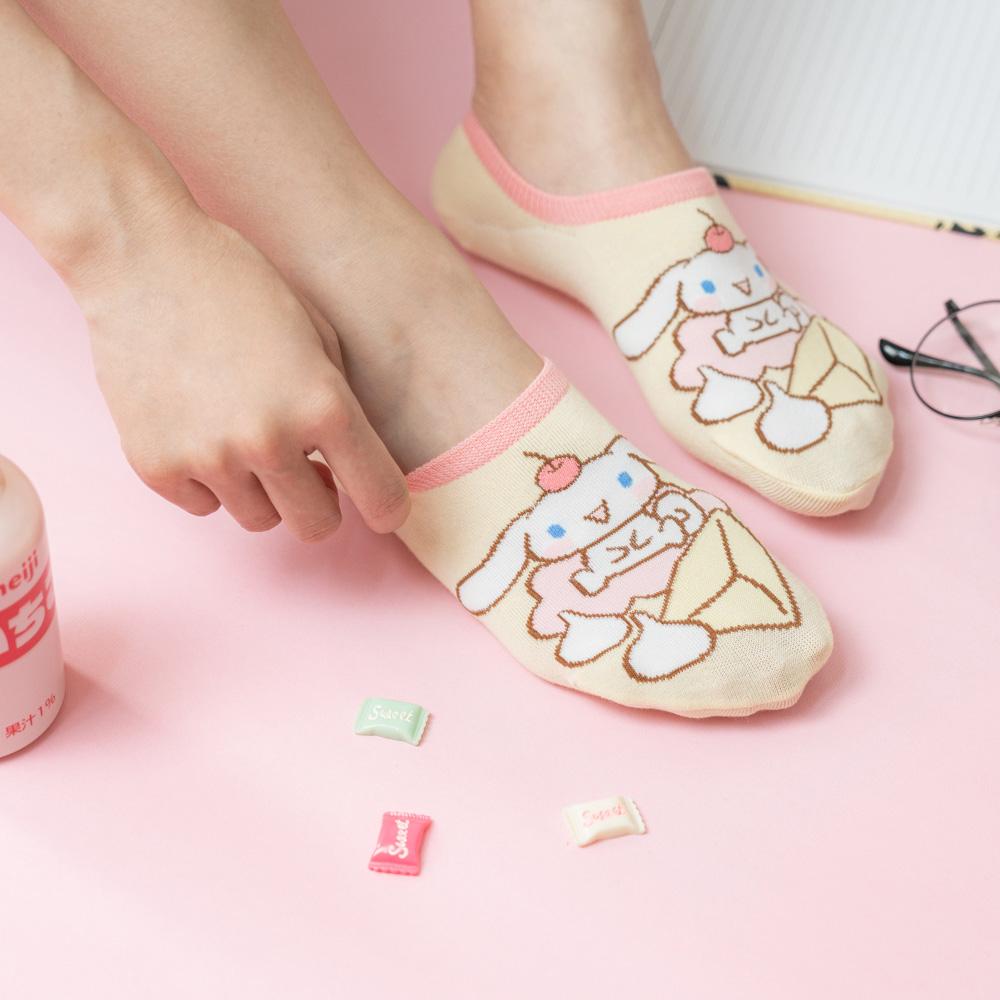 AHUA阿華有事嗎 韓國襪子 三麗鷗拼色隱形襪 K1741 正韓少女襪 韓妞必備長襪 百搭純棉襪 卡通襪-細節圖9