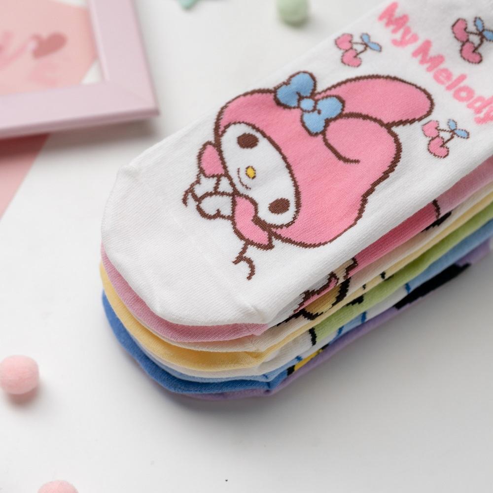 AHUA阿華有事嗎 韓國襪子 三麗鷗英文名字人物短襪 K1879 韓妞必備 百搭純棉襪 卡通人物 日系 可愛角色-細節圖8