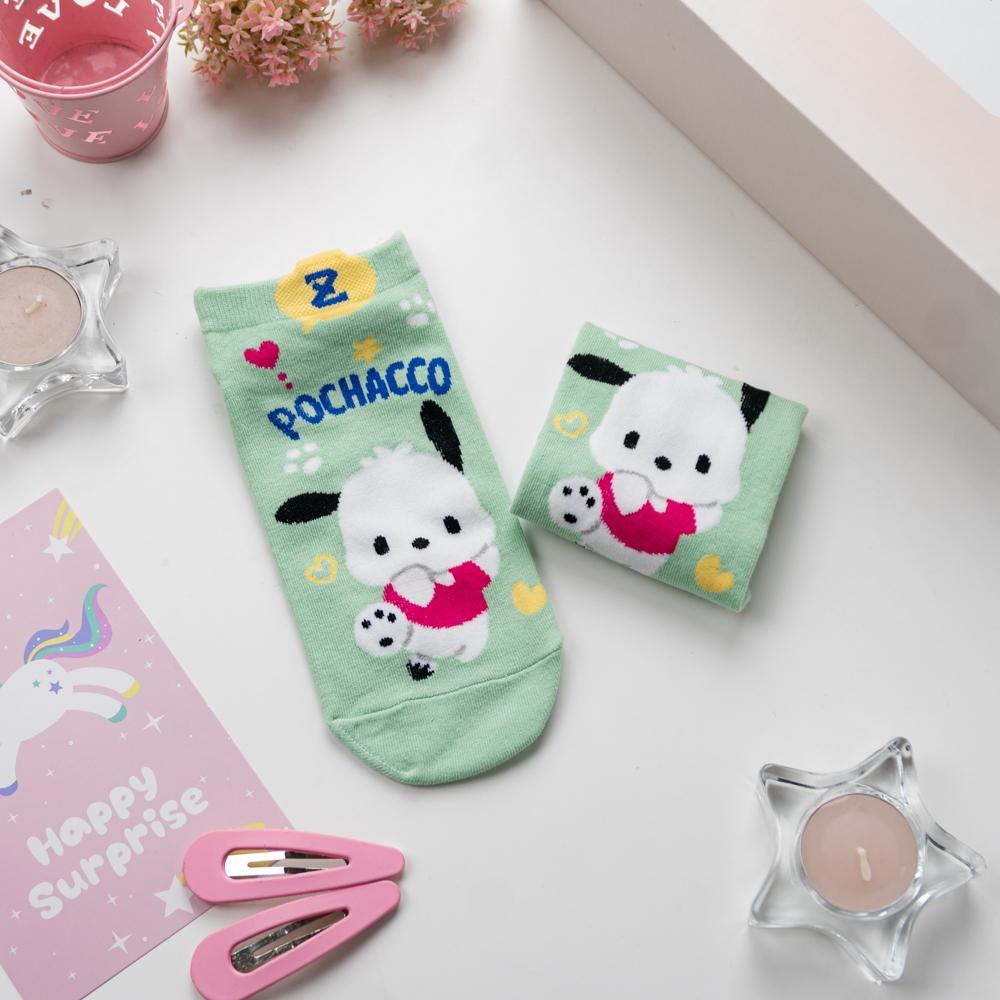 AHUA阿華有事嗎 韓國襪子 三麗鷗立體耳朵全身人物名字短襪 K1883 韓妞必備 百搭純棉襪 卡通 日系 可愛-細節圖5