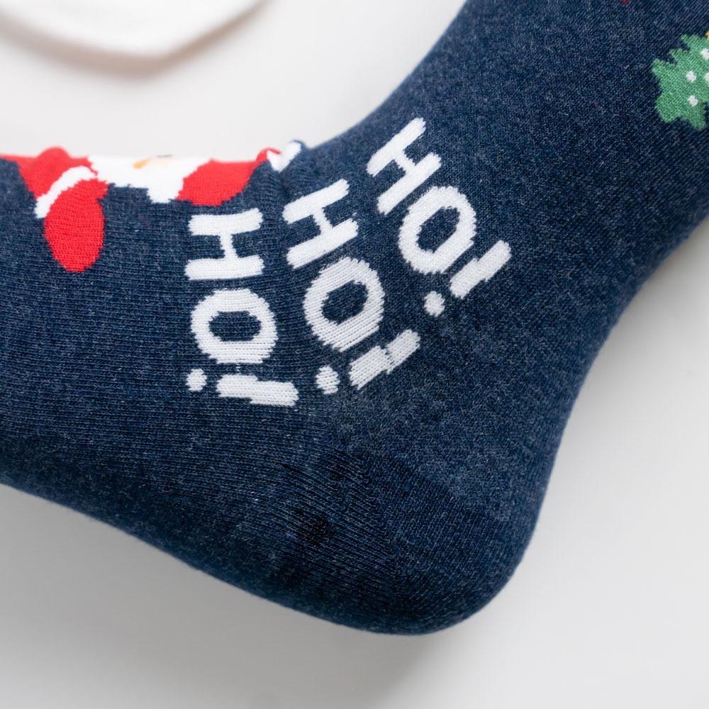 AHUA阿華有事嗎 韓國襪子HO!HA!襪口拼色聖誕人物打招呼中筒襪 K1922 韓妞必備 百搭純棉襪 聖誕襪 交換禮物-細節圖5