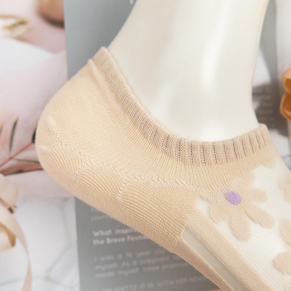 AHUA阿華有事嗎 韓國襪子 滿版花朵透膚船型襪 K1699 襪子推薦 流行襪首選 長襪 可愛 日系短襪-細節圖9