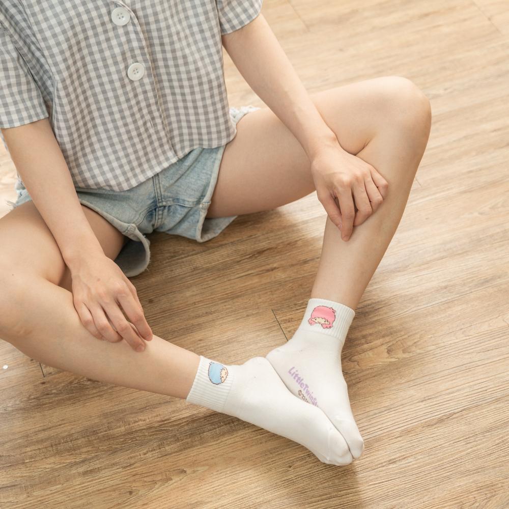 AHUA阿華有事嗎 韓國襪子 三麗鷗小頭腳底英文中短襪 K1747 正韓少女襪  AB襪 日韓必備長襪 百搭純棉襪 卡通-細節圖8