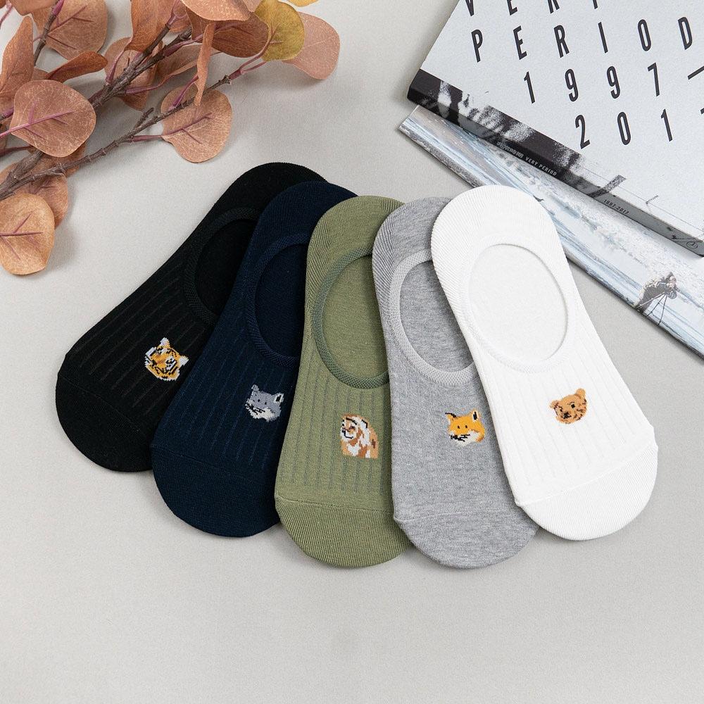 AUHA阿華有事嗎 韓國襪子 動物小頭條紋男生隱形襪 男襪【K1461】百搭 簡約 實穿 文青 男襪 純棉 隱形襪-細節圖3