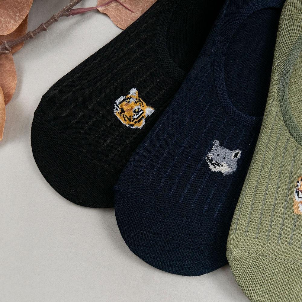 AUHA阿華有事嗎 韓國襪子 動物小頭條紋男生隱形襪 男襪【K1461】百搭 簡約 實穿 文青 男襪 純棉 隱形襪-細節圖5