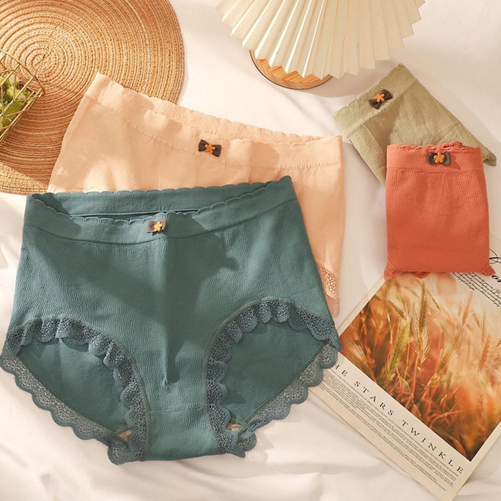 AHUA 阿華有事嗎 石墨烯小花蝴蝶結蕾絲大尺碼內褲 I0084 韓系內褲 流行少女內褲 可愛內褲-細節圖3