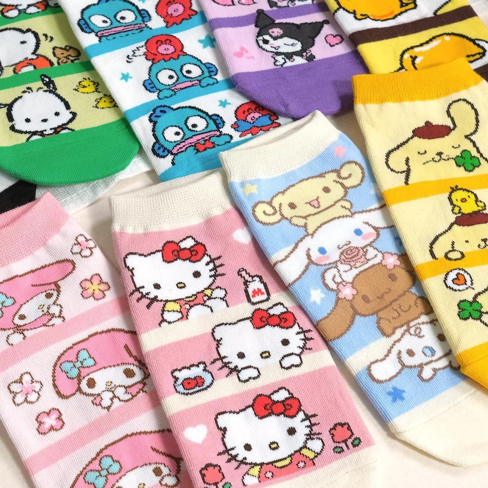 AHUA 阿華有事嗎 三麗鷗三格人物情境短襪 K2313 正韓襪子 百搭純棉襪 韓妞必備 少女襪-細節圖3