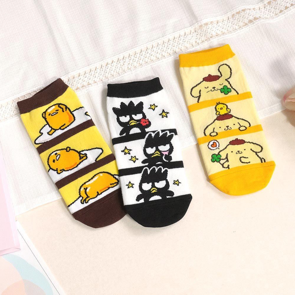 AHUA 阿華有事嗎 三麗鷗三格人物情境短襪 K2313 正韓襪子 百搭純棉襪 韓妞必備 少女襪-細節圖4