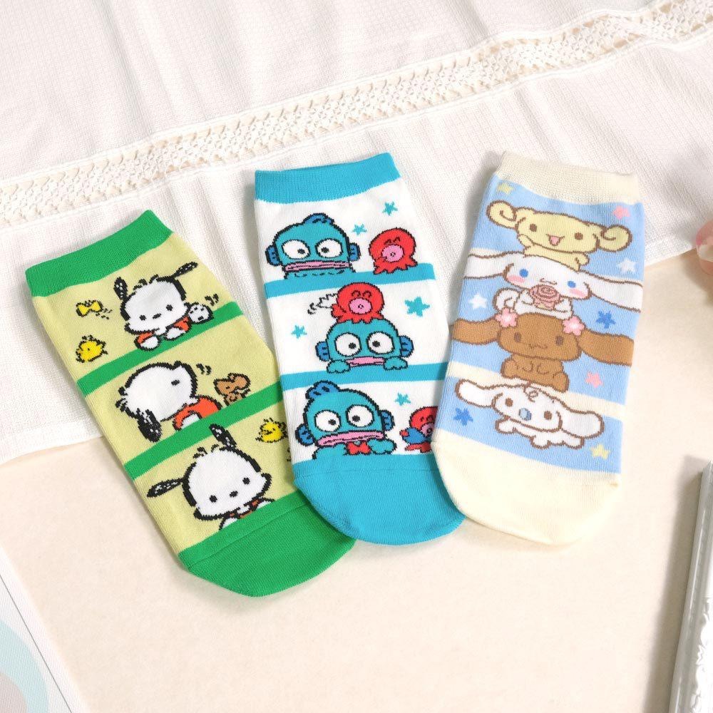 AHUA 阿華有事嗎 三麗鷗三格人物情境短襪 K2313 正韓襪子 百搭純棉襪 韓妞必備 少女襪-細節圖5