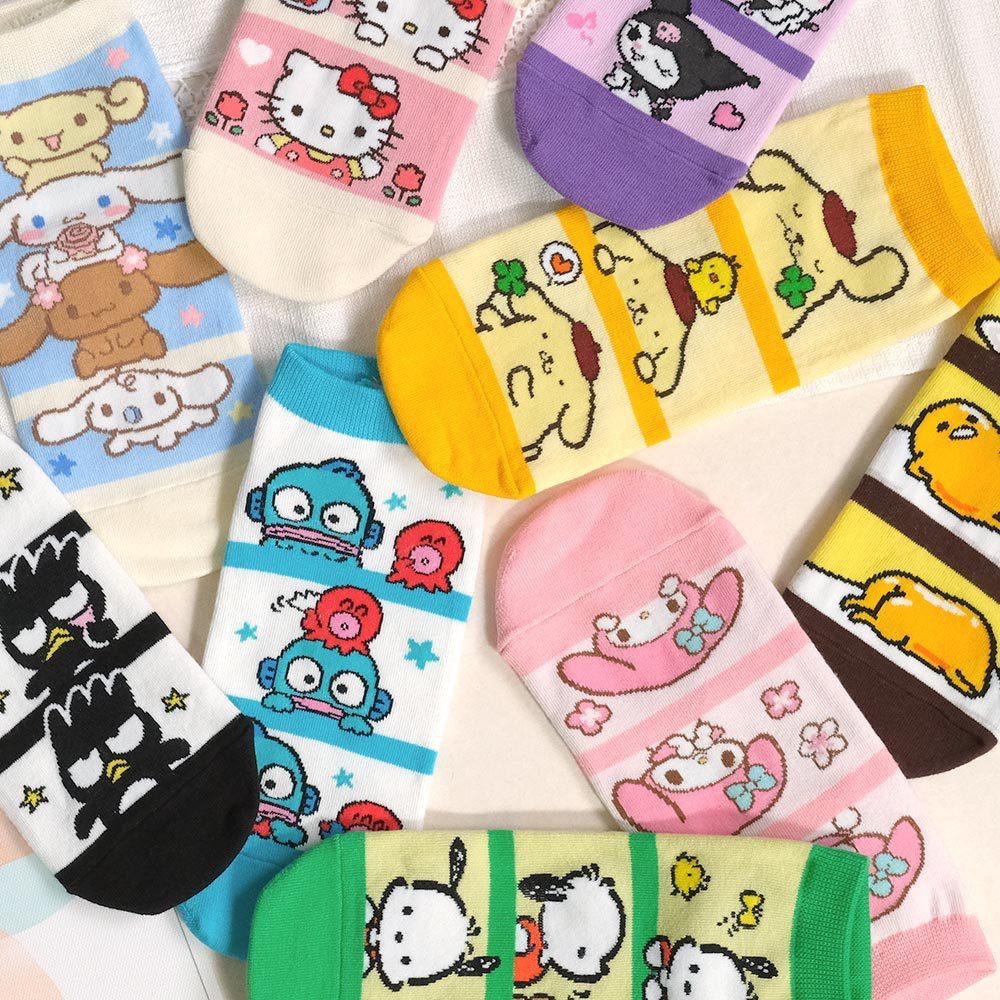 AHUA 阿華有事嗎 三麗鷗三格人物情境短襪 K2313 正韓襪子 百搭純棉襪 韓妞必備 少女襪-細節圖8