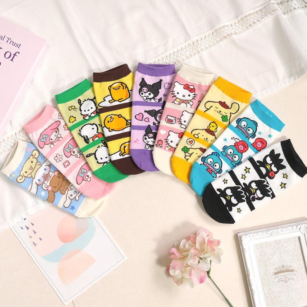 AHUA 阿華有事嗎 三麗鷗三格人物情境短襪 K2313 正韓襪子 百搭純棉襪 韓妞必備 少女襪-細節圖9