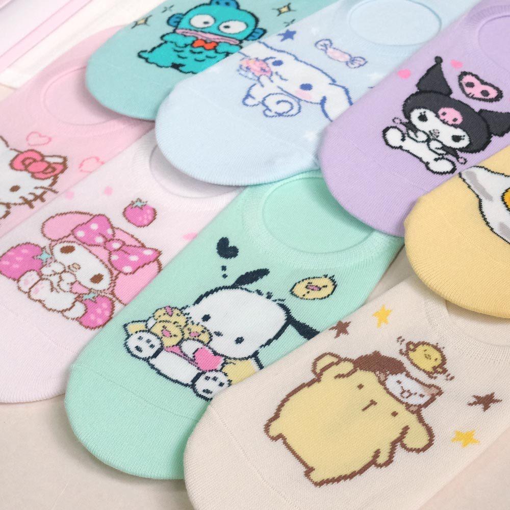 AHUA 阿華有事嗎 三麗鷗閃亮人物隱形襪 K2312 正韓襪子 百搭純棉襪 韓妞必備 少女襪-細節圖3