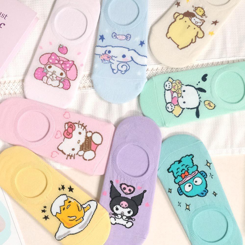 AHUA 阿華有事嗎 三麗鷗閃亮人物隱形襪 K2312 正韓襪子 百搭純棉襪 韓妞必備 少女襪-細節圖9