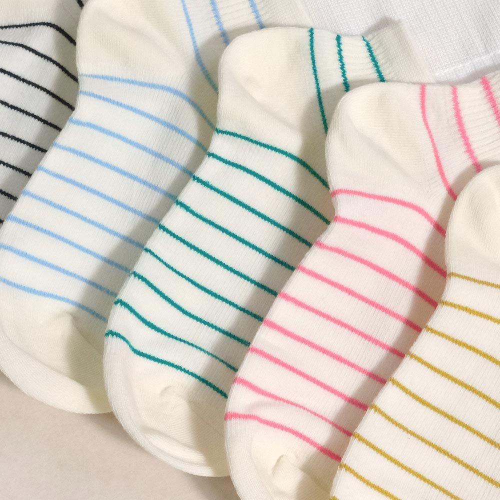 AHUA 阿華有事嗎 奶油色條紋短襪 K2305 正韓襪子 百搭純棉襪 韓妞必備 少女襪-細節圖6