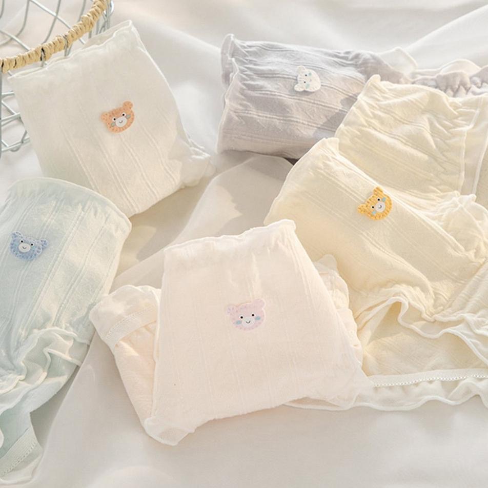 AHUA阿華有事嗎 純棉抗菌熊熊布貼透氣內褲 I0078 韓系內著 可愛內褲 純棉內褲 舒適內褲 女內著-細節圖4