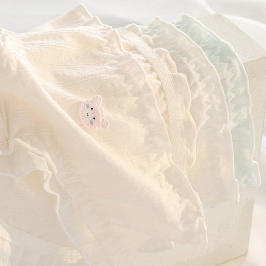 AHUA阿華有事嗎 純棉抗菌熊熊布貼透氣內褲 I0078 韓系內著 可愛內褲 純棉內褲 舒適內褲 女內著-細節圖8