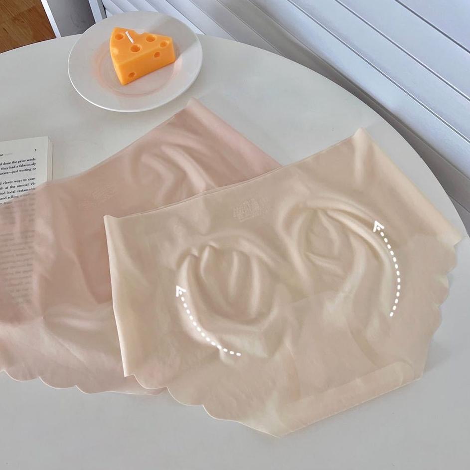 AHUA阿華有事嗎 一片式花瓣邊冰絲薄款透氣無痕內褲 I0079 韓系內著 可愛內褲 純棉內褲 舒適內褲 女內著-細節圖4