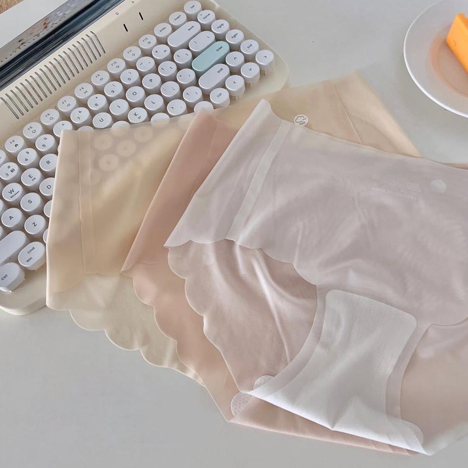 AHUA阿華有事嗎 一片式花瓣邊冰絲薄款透氣無痕內褲 I0079 韓系內著 可愛內褲 純棉內褲 舒適內褲 女內著-細節圖5