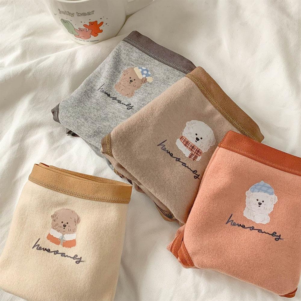 AHUA阿華有事嗎 韓系內著 德絨可愛比熊中腰內褲 單入I0066  可愛 女內褲 流行少女內褲-細節圖5