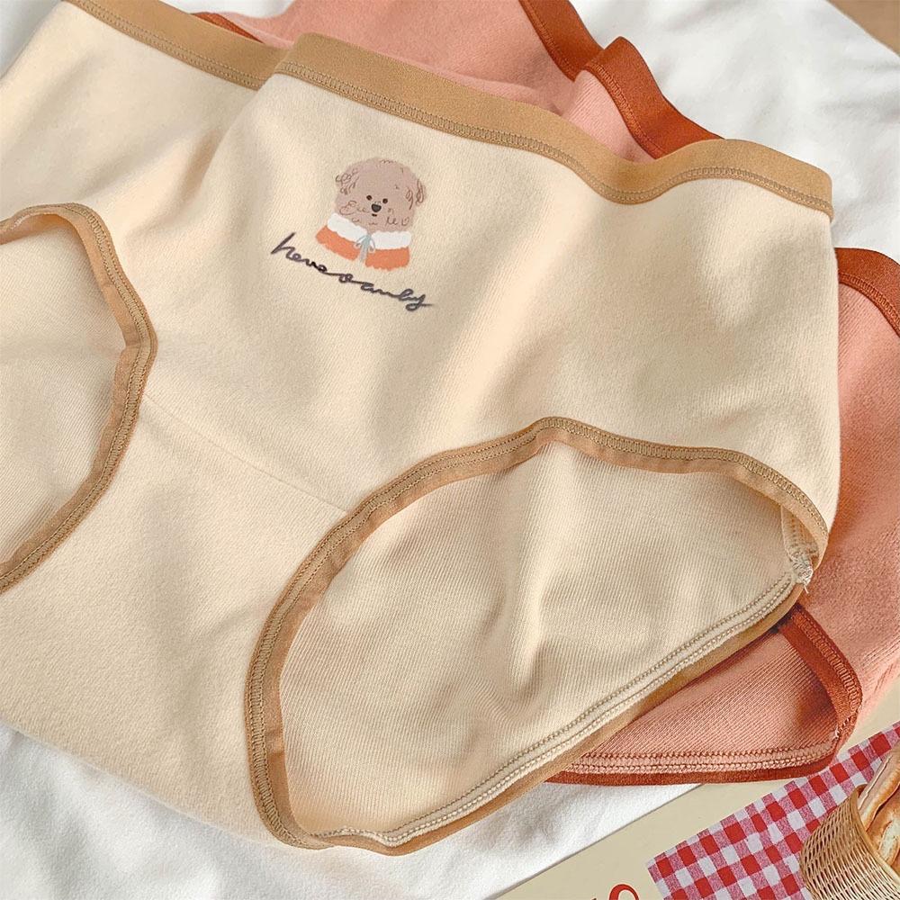 AHUA阿華有事嗎 韓系內著 德絨可愛比熊中腰內褲 單入I0066  可愛 女內褲 流行少女內褲-細節圖6